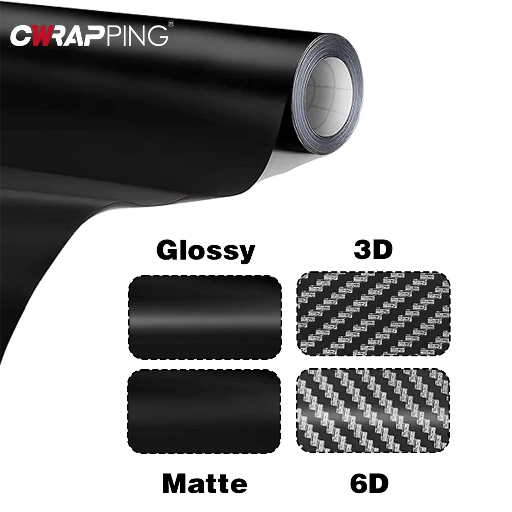 Car Accessories Tape - Carbon Fiber Matte Glossy Black Car