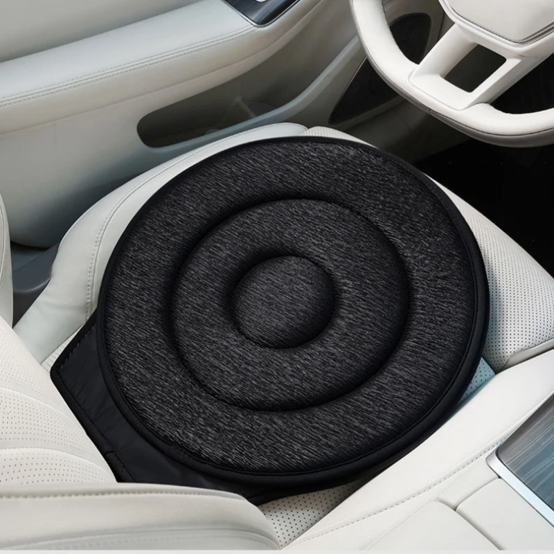 Car Seat Cushion Memory Foam - 360 Degree Rotating Seat Cushion: Non-Slip