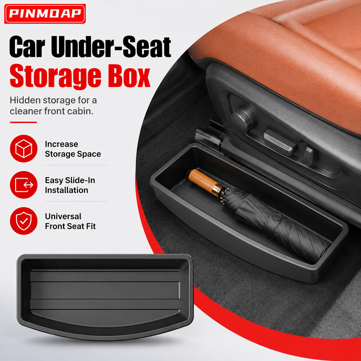 Car Accessories Useful - PINMOAP Car Under Seat Storage Box