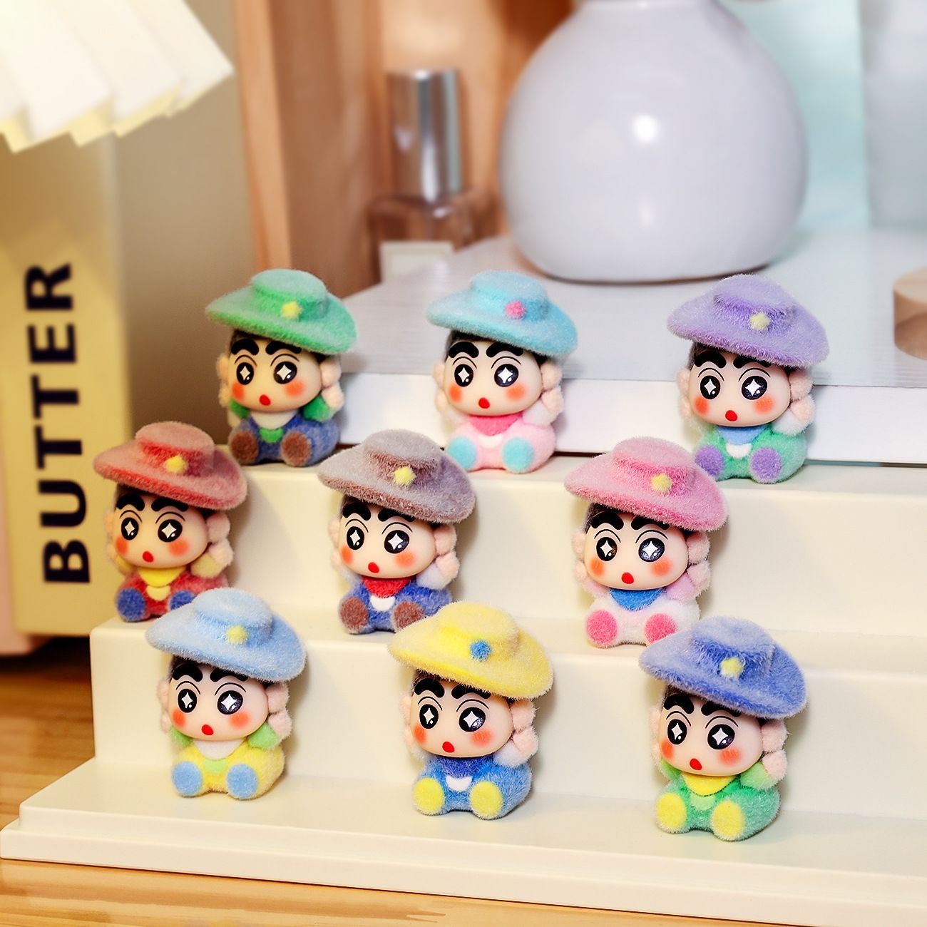 Car Accessories Papar - New Flocked Denim Shin Chan Series