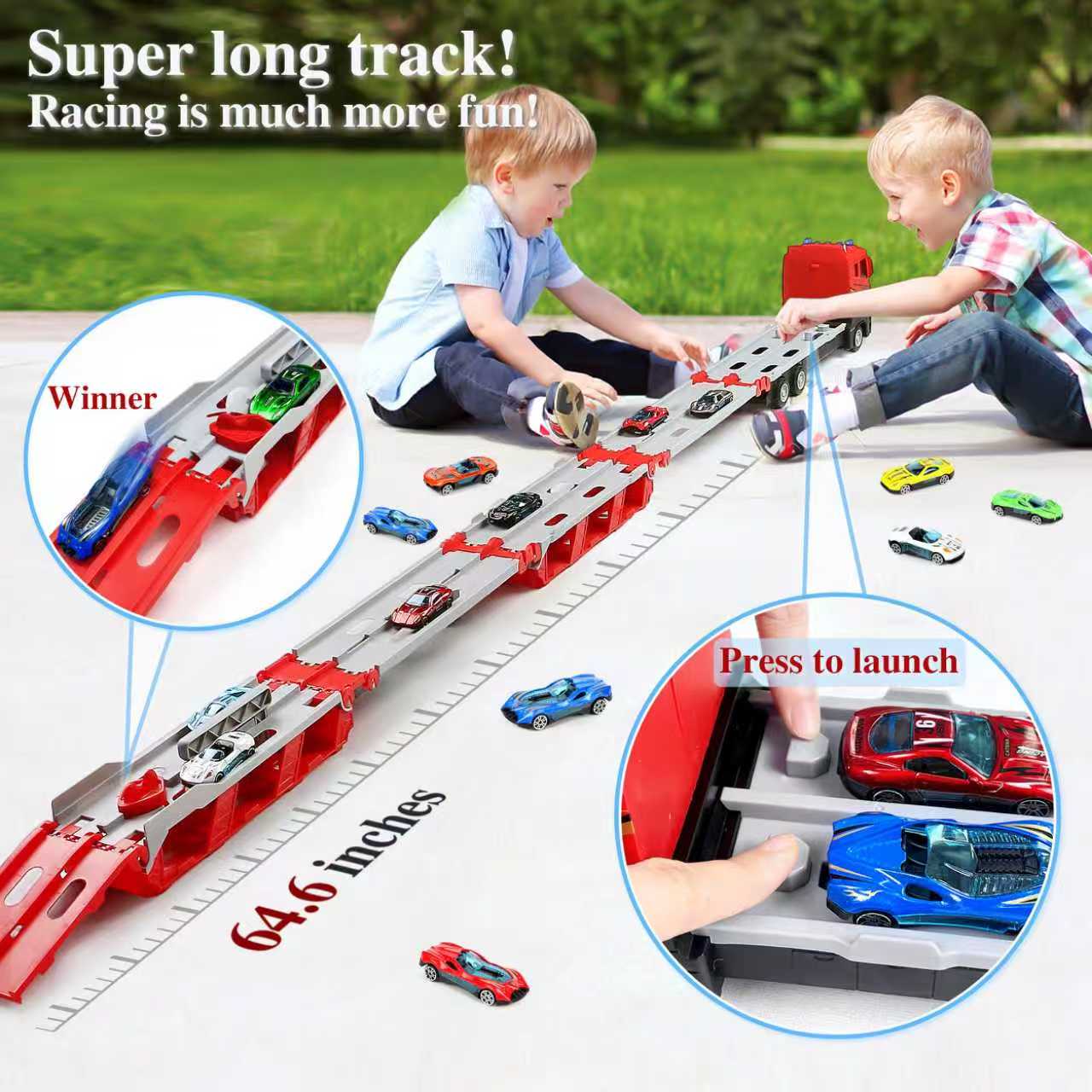 Folding Car Carrier Truck Toy  - Car Accessories For Boys 评论和价格