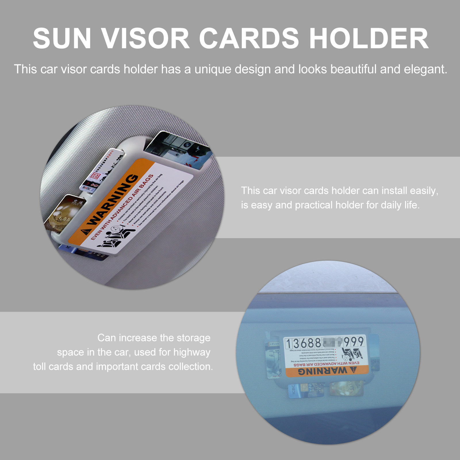 2Pcs Car Sun Visor Organizer C - Car Trunk Organizer 评论和价格