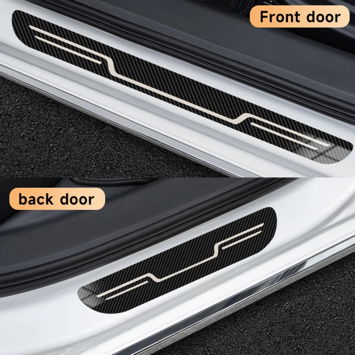 Car Door Sill Strip Stainless  - Car Accessories Tape 评论和价格