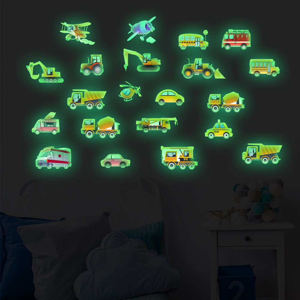 Luminous Car Wall Sticker 21Pc - Car Accessories For Boys 评论和价格