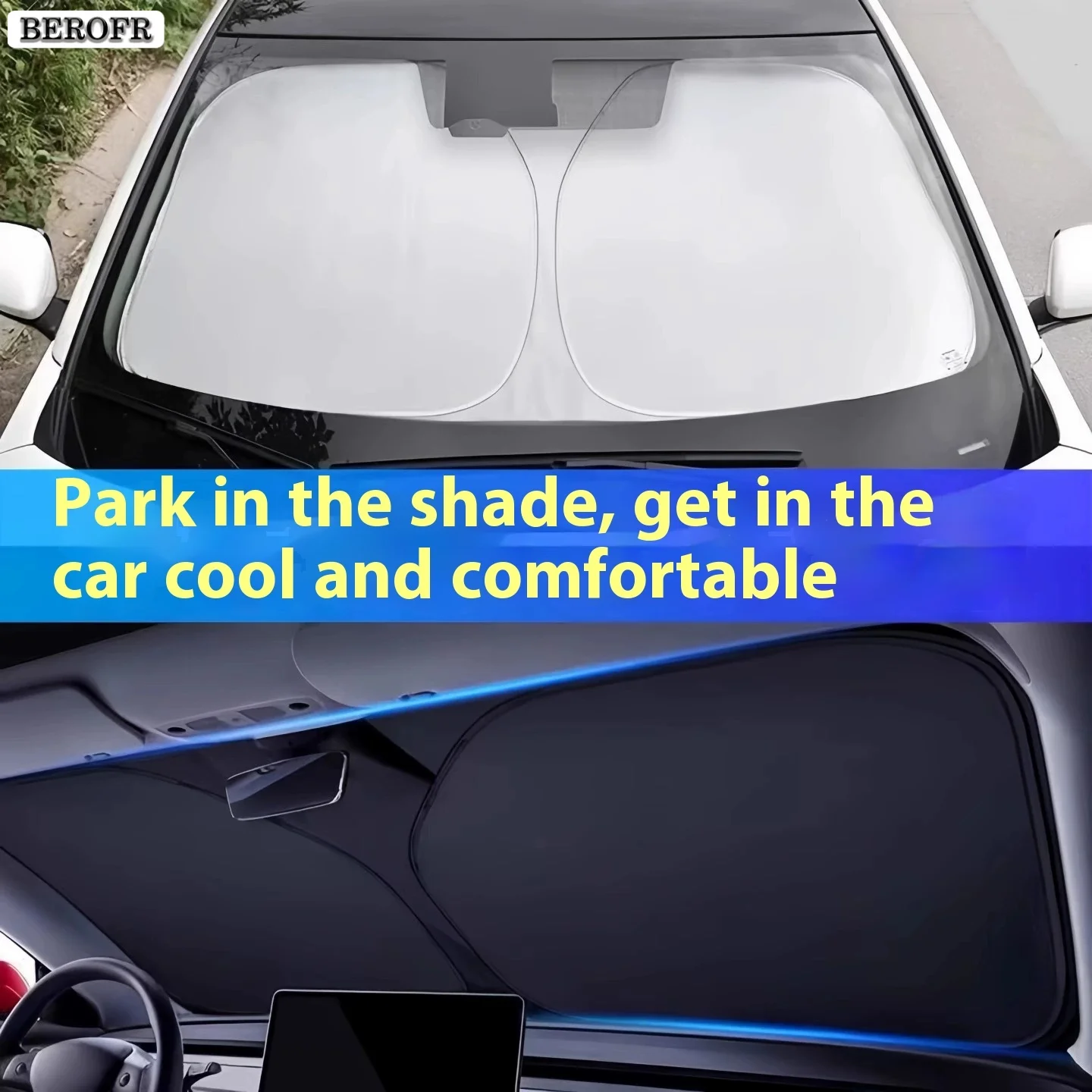 Car Windshield Sun Shade Cover - Car Accessories Yate 评论和价格