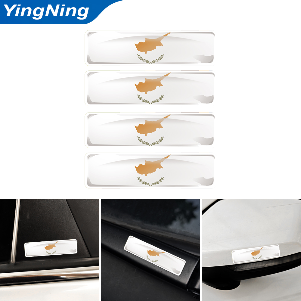 4PCS Cyprus Flag Sticker 3D Do - Car Accessories Cyprus 评论和价格
