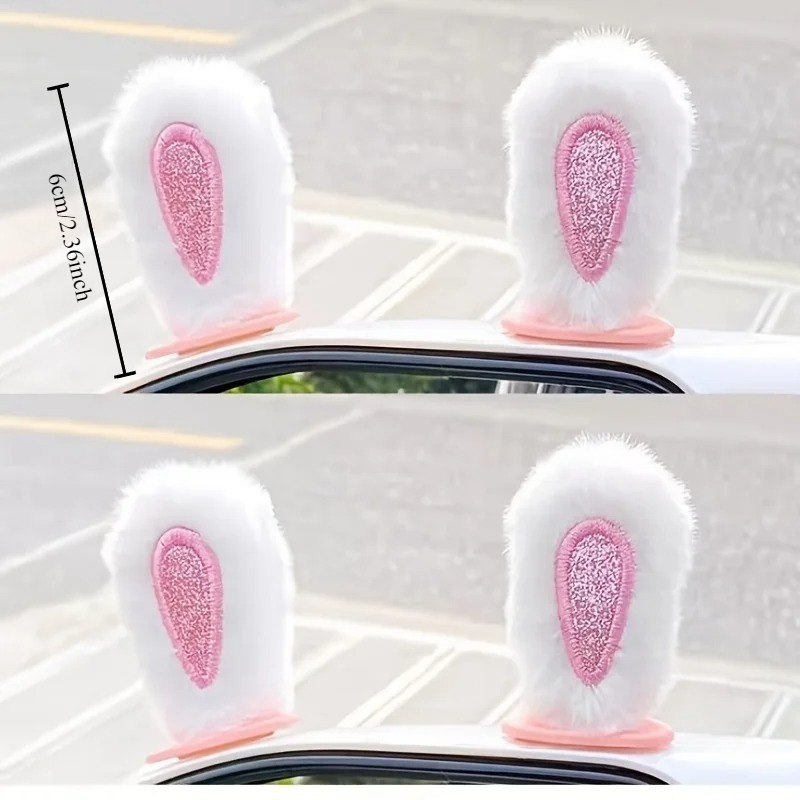 1 Pair Plush Rabbit Ears Car R - Car Accessories Useful 评论和价格